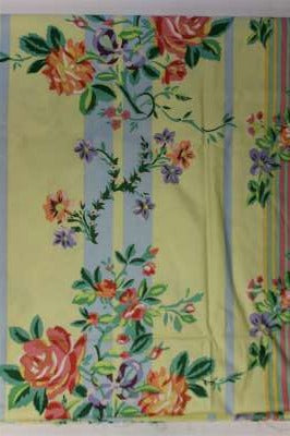 "Brunschwig & Fils c1978 'Vale Des Roses' Glazed Chintz Fabric"