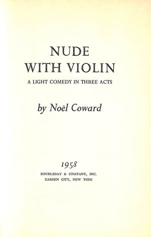 "Nude With Violin" 1958 COWARD, Noël