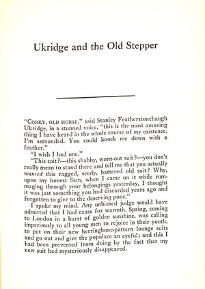 "Eggs, Beans And Crumpets" 1940 WODEHOUSE, P.G.