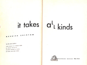 "It Takes All Kinds" 1952 ZOLOTOW, Maurice