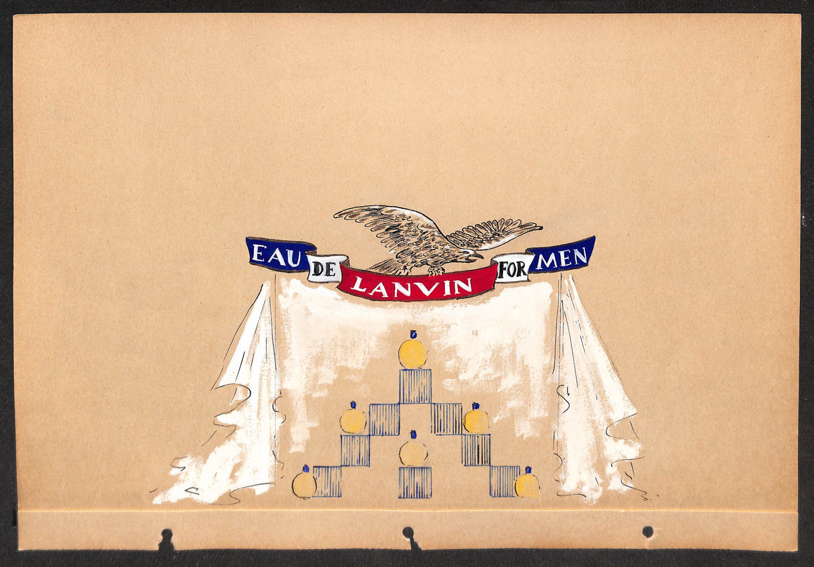 Lanvin Of Paris Original c1950s Advertising Watercolor Artwork (SOLD)