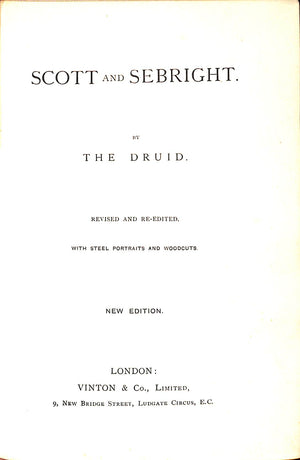 "Scott And Sebright by "The Druid" Sporting Library" 1862 The Druid