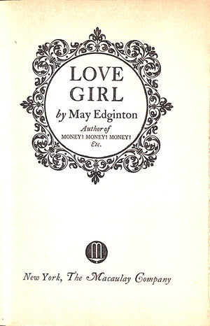 "Love Girl" 1931 EDGINTON, May (SOLD)