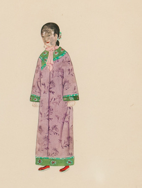 No. 21 Rose Of A Manchu Girl c1930's Gouache