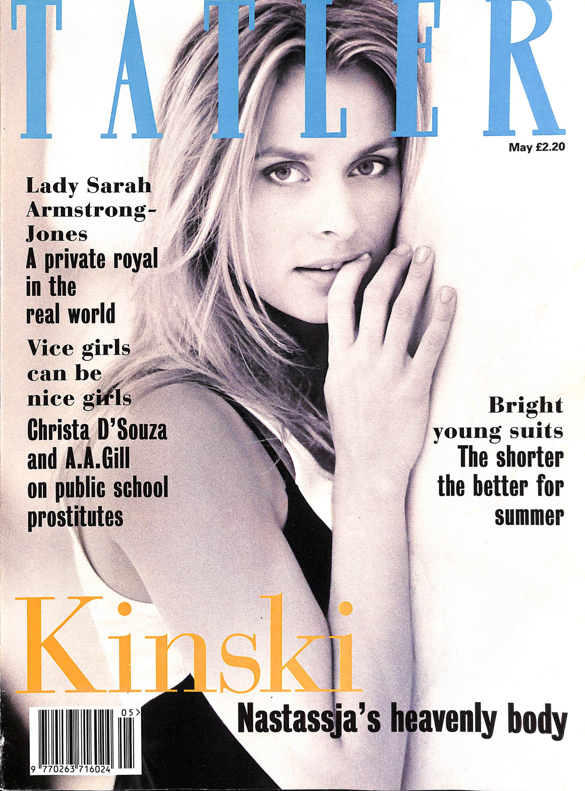 Tatler May 1994 w/ Nastassja Kinski Cover (SOLD)