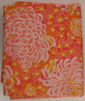 "Lilly Pulitzer c1960s Pink & Orange Floral Burst Key West Fabric"