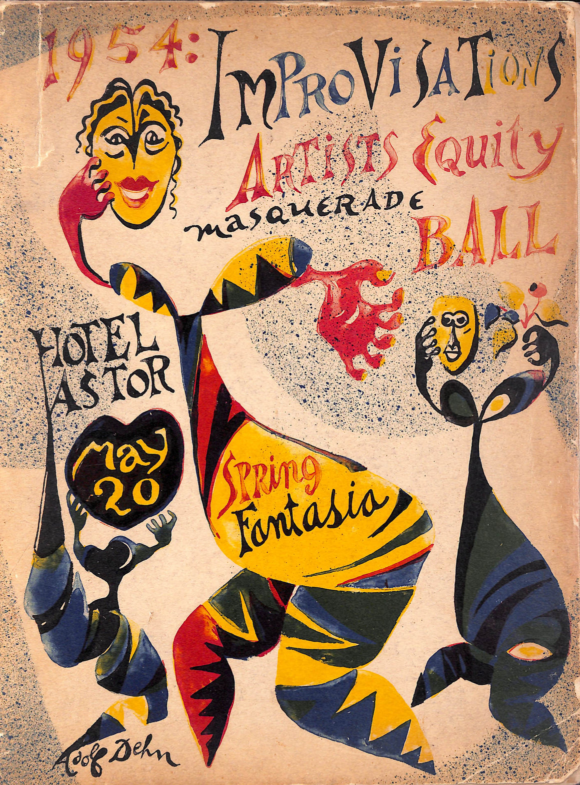 "IMPROVISATIONS 1954 : Artists Equity Spring Fantasia Masquerade Ball" GOODMAN, Bertram [editor and art director]