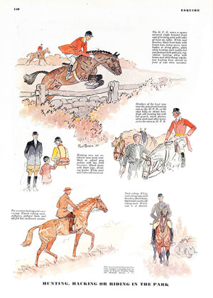 "Hunting, Hacking or Riding in The Park" 1937 Brown, Paul Desmond
