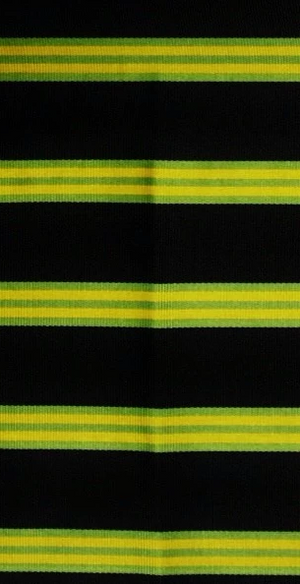 Brooks Brothers English Silk Neckwear Fabric w/ Navy, Green, & Gold Regimental Stripes