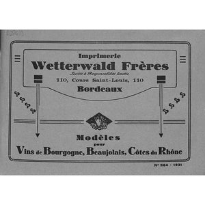 "Imprimerie Wetterwald Freres" 1931