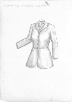 'Ladies Frock Coat' Graphite Pencil Sketch