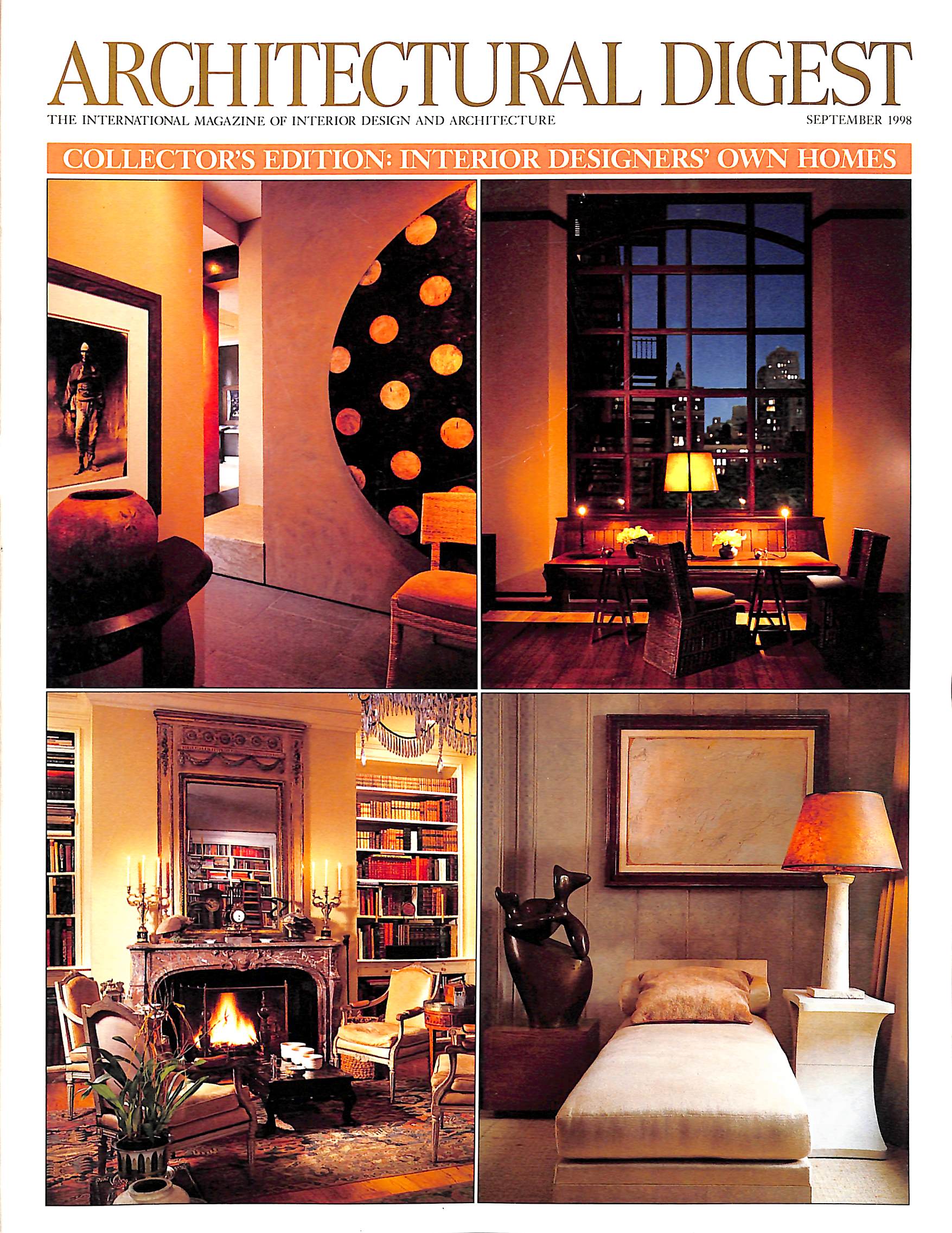 Architectural Digest: Interior Designers' Own Homes September 1998