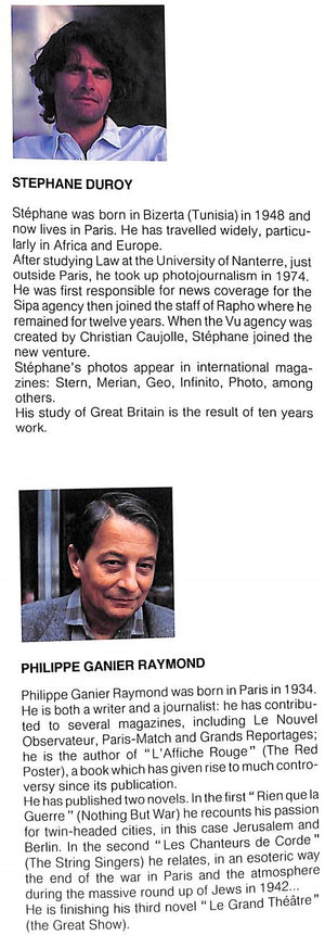 "Great Britain" 1987 DUROY, Stephane [photographs]