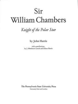 "Sir William Chambers" 1970 HARRIS, John