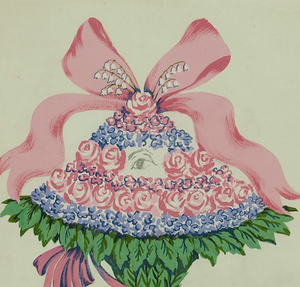 Lanvin of Paris Eye of The Bouquet c1950s Watercolour