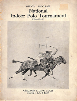 National Indoor Polo Tournament (Illinois Circuit) w/ Paul Brown Cover Artwork 1930