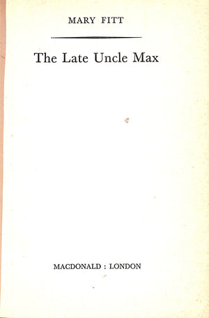 "The Late Uncle Max" 1957 FITT, Mary