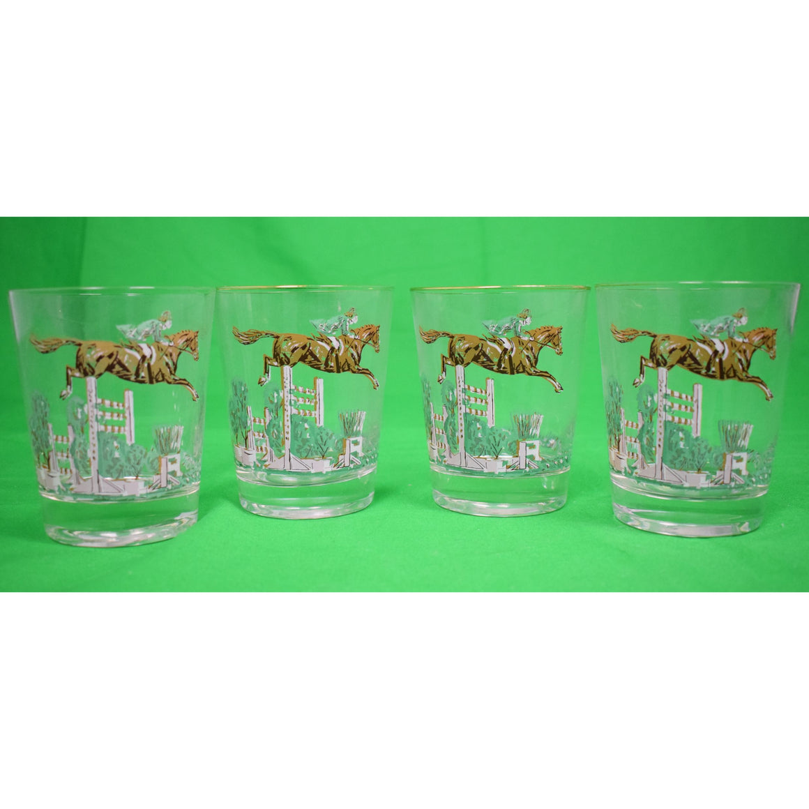"Set x 4 Showjumper Glasses"