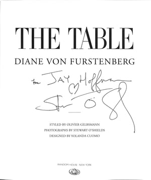 "The Table" 1996 VON FURSTENBERG, Diane  (INSCRIBED)