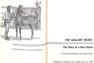 "The Gallant Heart: The Story Of A Race Horse" 1954 MCMASTERS, Susanne