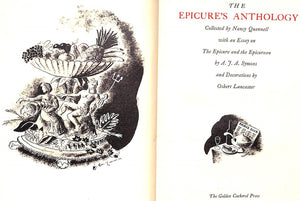 "The Epicure's Anthology" 1936 QUENNELL, Nancy
