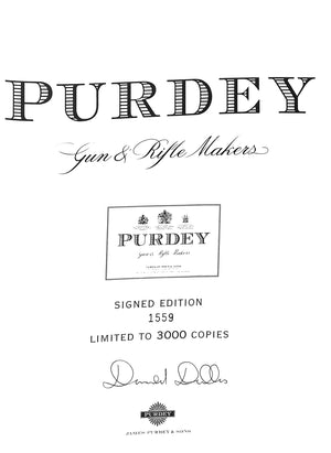 "Purdey Gun & Rifle Makers: The Definitive History" 2000 DALLAS, Donald