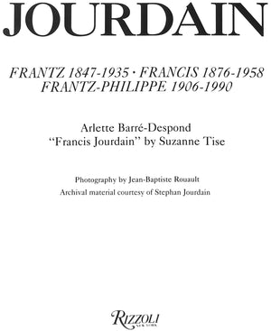 "Jourdain: Frantz 1847-1935/ Francis 1876-1958" 1991 BARRE-DESPOND, Arlette and TISE, Suzanne