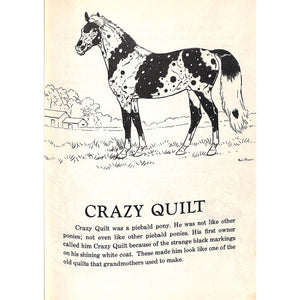 "Crazy Quilt Circus Pony: The Story Of A Piebald Pony" 1934 BROWN, Paul