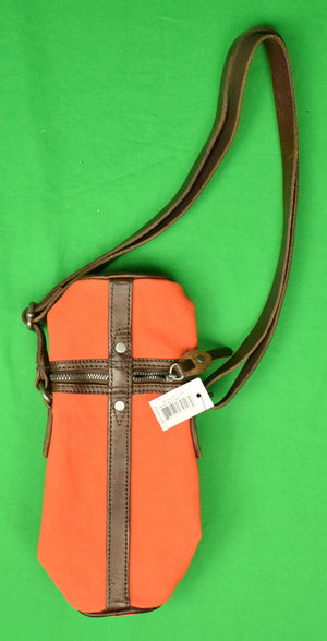 "Rugby Ralph Lauren Orange Zip Canvas Thermos Holder w/ Leather Strap" (New w/ RRL Tag!) (SOLD)