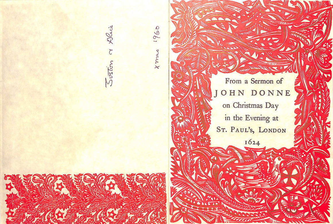 "Lilac Hedges Litchfield, Conn. John Donne's Sermon Christmas Card"
