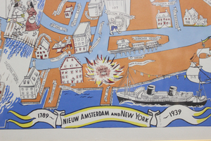 Downtown District of Manhattan... Nieuw Amsterdam and New York 1789- 1939 Drawn by Arthur Zaidenberg (1902-1990)