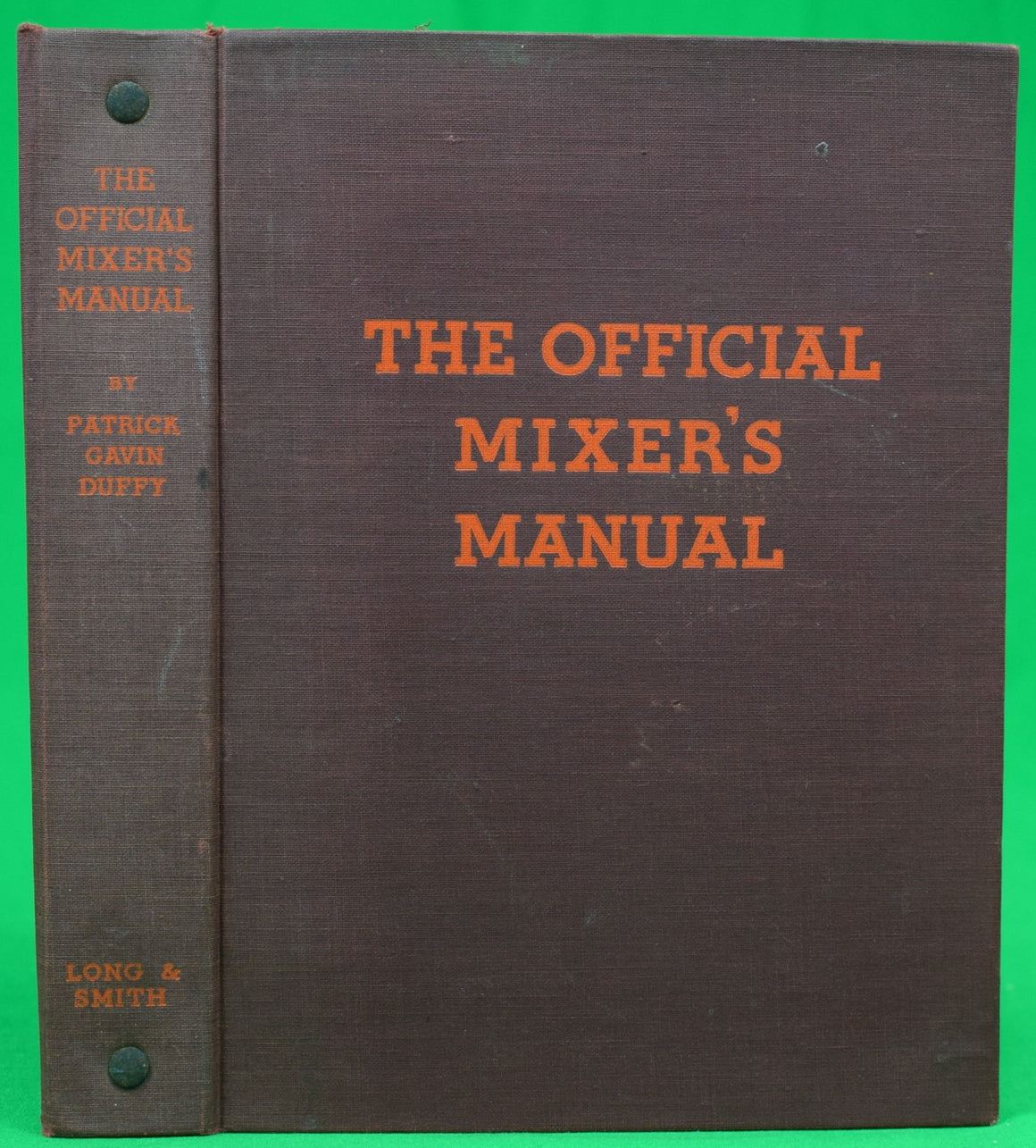 "The Official Mixer's Manual" 1934 DUFFY, Patrick Gavin