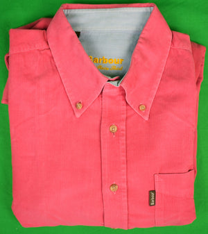 "Barbour Coral Pinwale Corduroy BD Sport Shirt" Sz XL