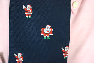 Chipp Santa Flasher Navy Poly Tie