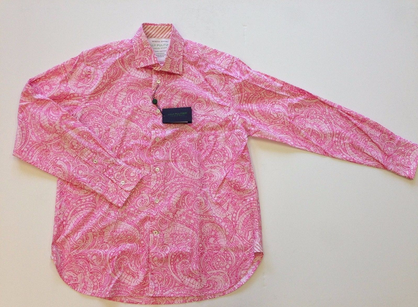 Lilly Pulitzer Wyeth Shirt w Pink Seahorse Print