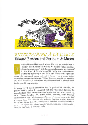 "Entertaining A La Carte: Edward Bawden and Fortnum & Mason" 2007