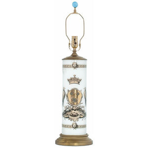 Decoupage Heraldic Table Lamp