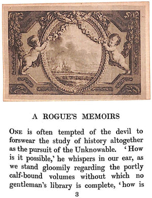 "A Rogue's Memoirs" 1912 BIRRELL, Augustine