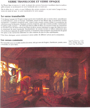"Verre D'Usage Et De Prestige: France 1500-1800" 1988 BELLANGER, Jacqueline