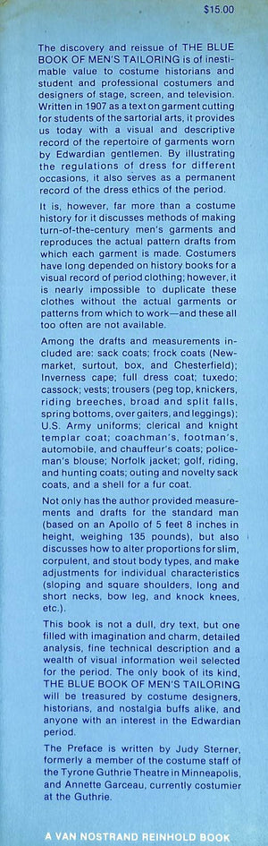 "The Blue Book Of Men's Tailoring" 1977 CROONBORG, Frederick T.